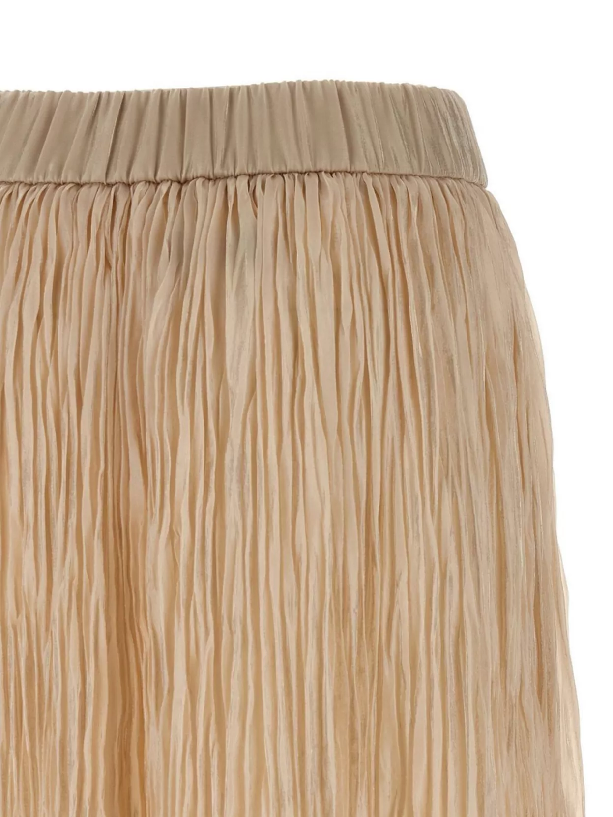 Peserico Textured Pleated Skirt Elastic Waistband