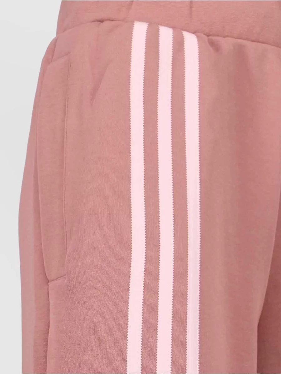 Adidas Wide Leg Trousers Side Pockets Contrast Stripes