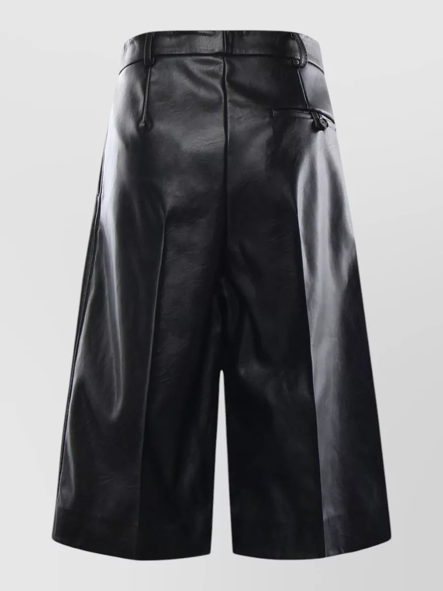 Stella Mccartney Straight Leather Shorts