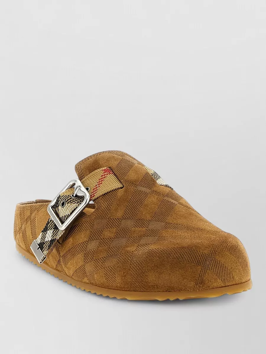 Burberry leather urchin clogs
