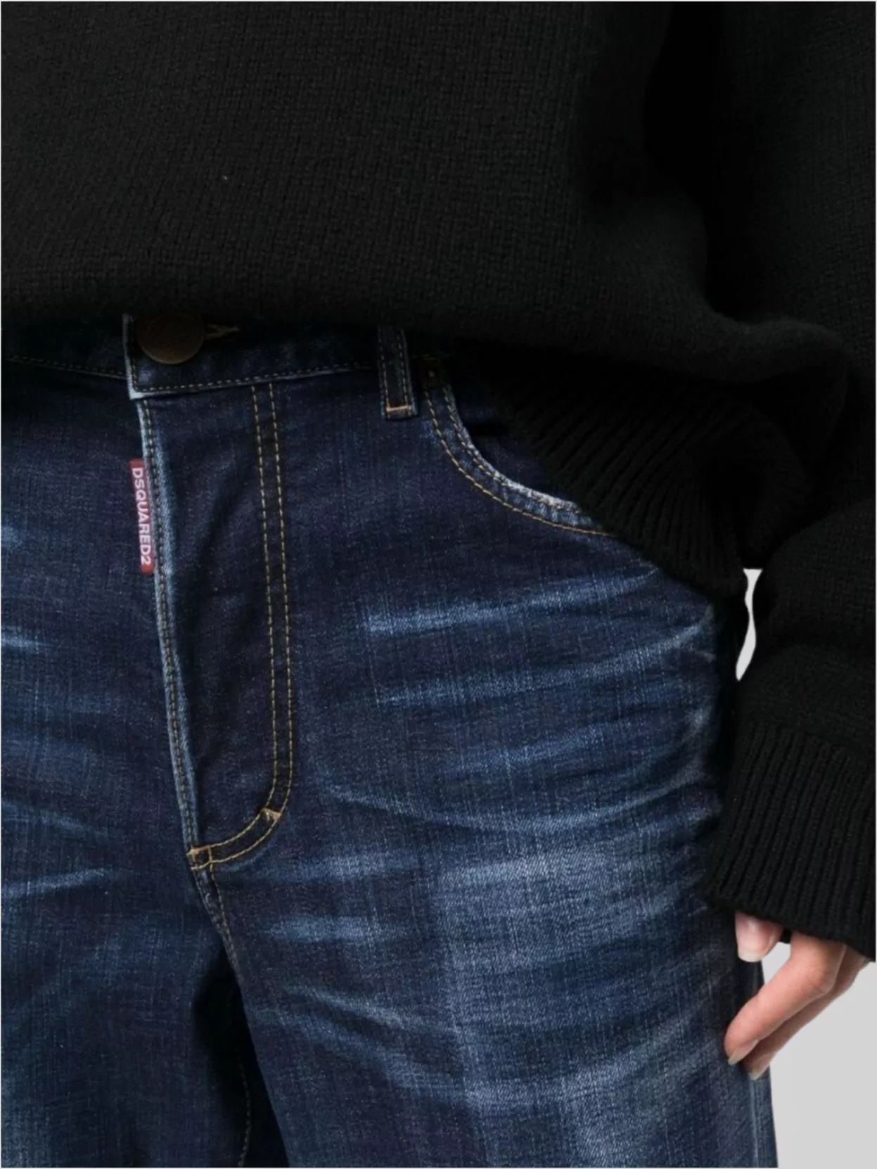 Dsquared2 Distressed Trousers Featuring Five-Pocket Design