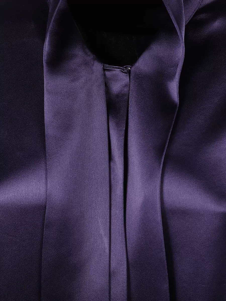 7 For All Mankind Satin Long-Sleeve Shirt