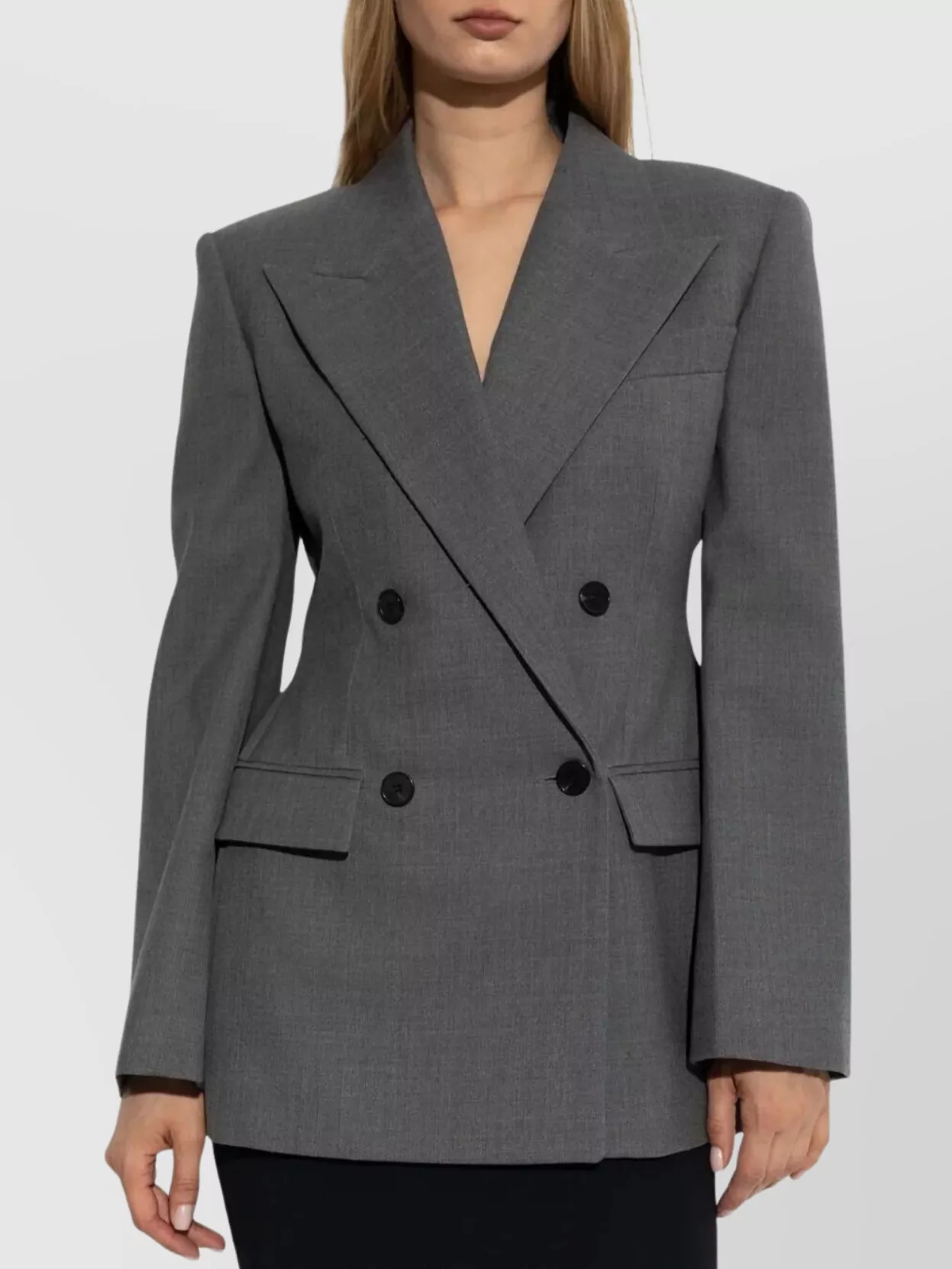 Givenchy Double-Breasted Wool Jacket Structured Design