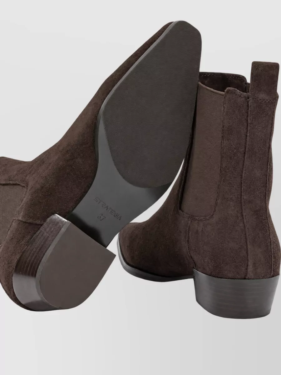 Strategia Suede Leather Ankle Boots