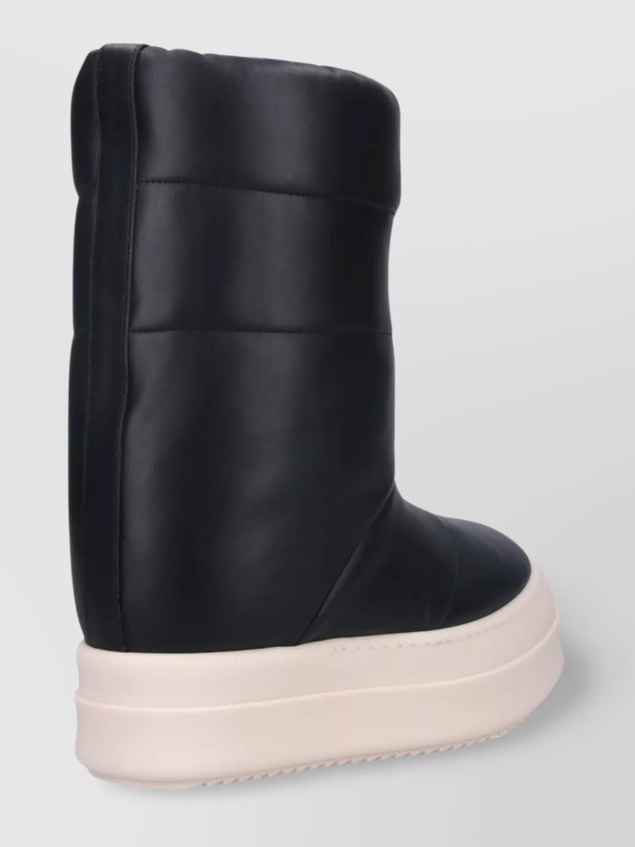 Rick Owens Round Toe Ankle Boots With Contrast Sole In Black