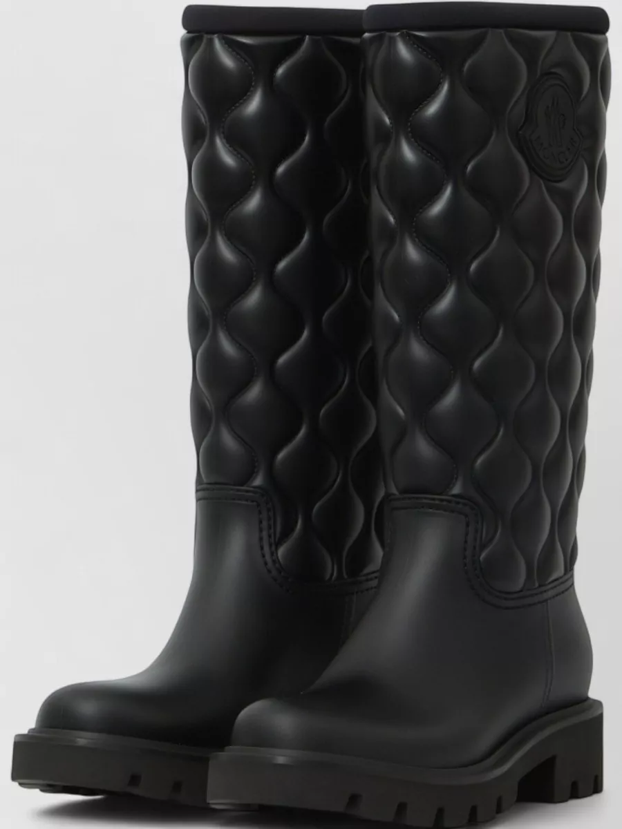 Moncler Quilted Knee-High Rain Boots