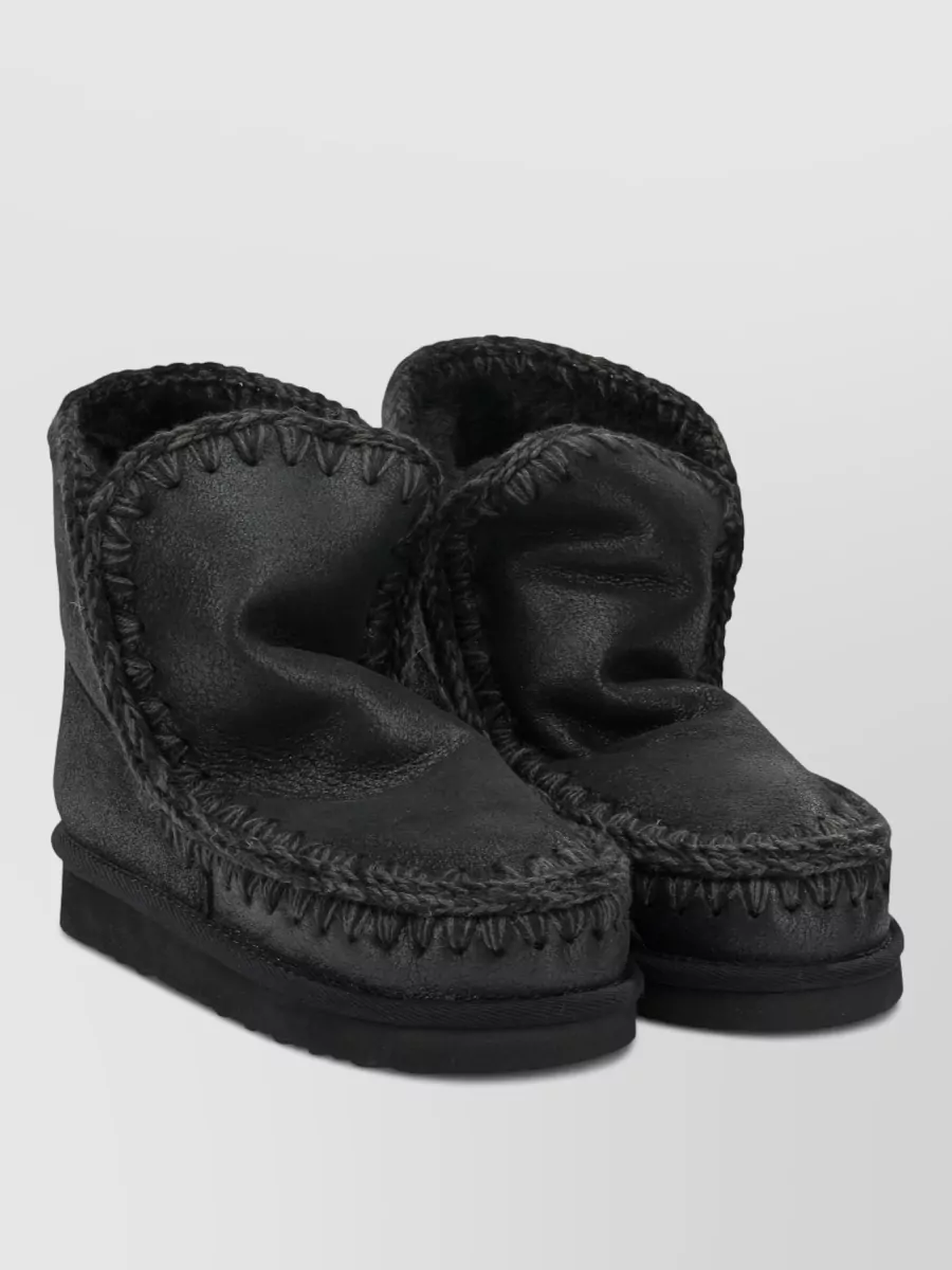 Mou leather slippers