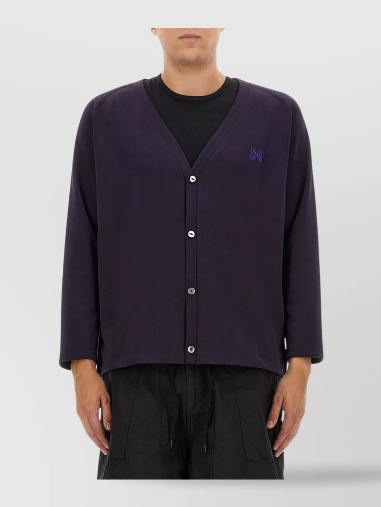 NEEDLES V-NECK REGULAR FIT LONG SLEEVE CARDIGAN 