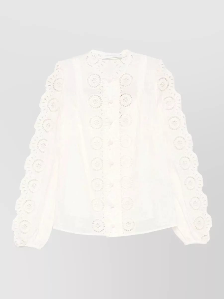Zimmermann embroidered cotton blouse