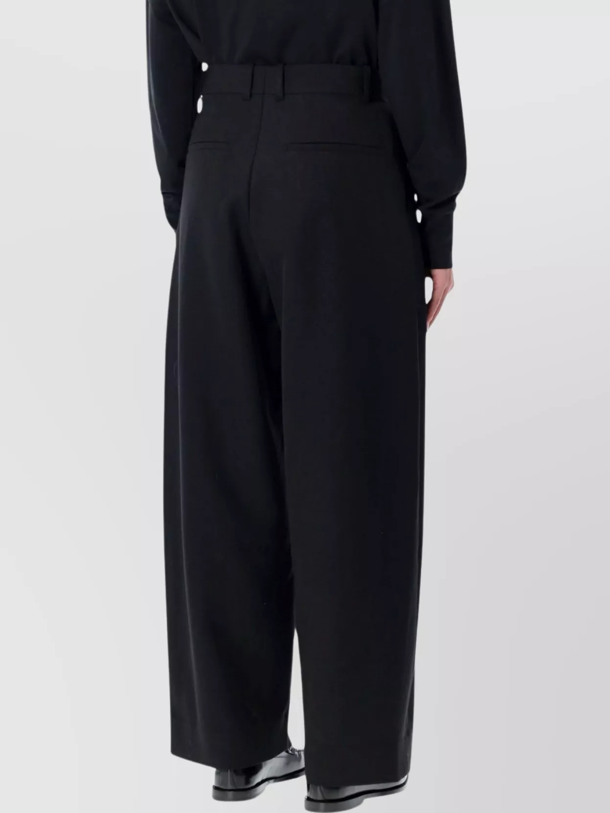 Studio Nicholson Wide Leg Pleated Trousers Pockets