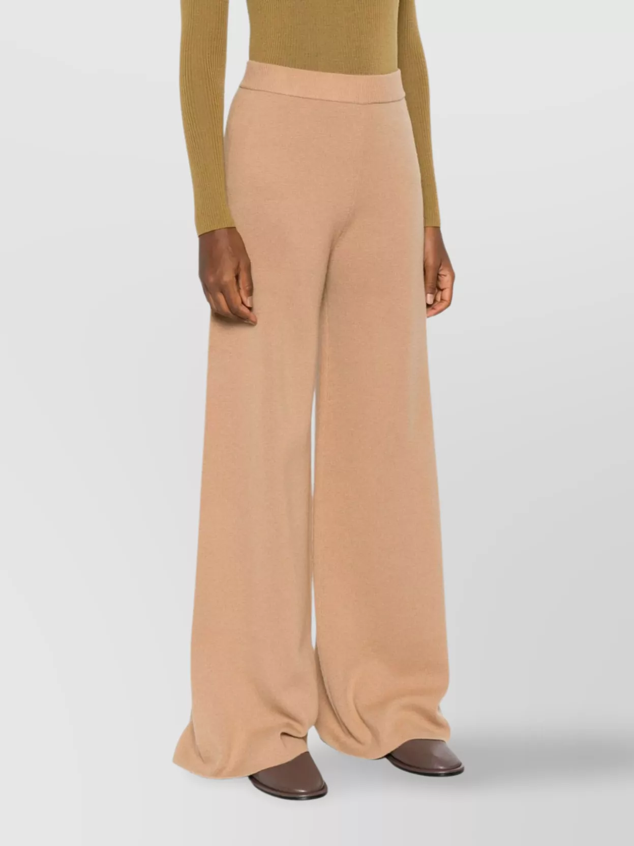 Max Mara Cashmere Wool Straight-Leg Trousers