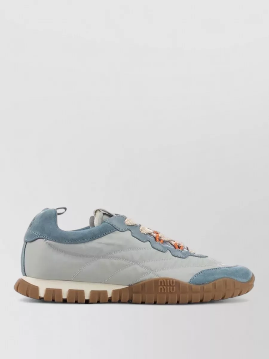 Miu Miu Leather Low-Top Sneakers