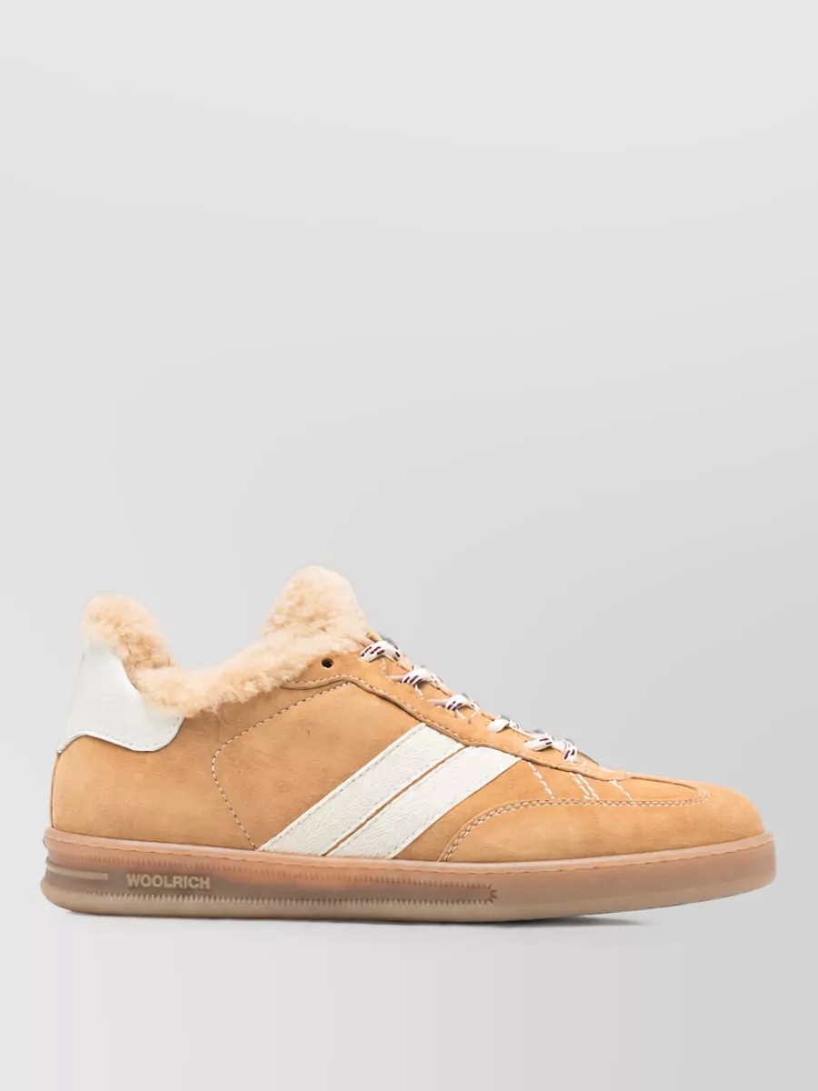 Woolrich suede panelled lace-up sneakers