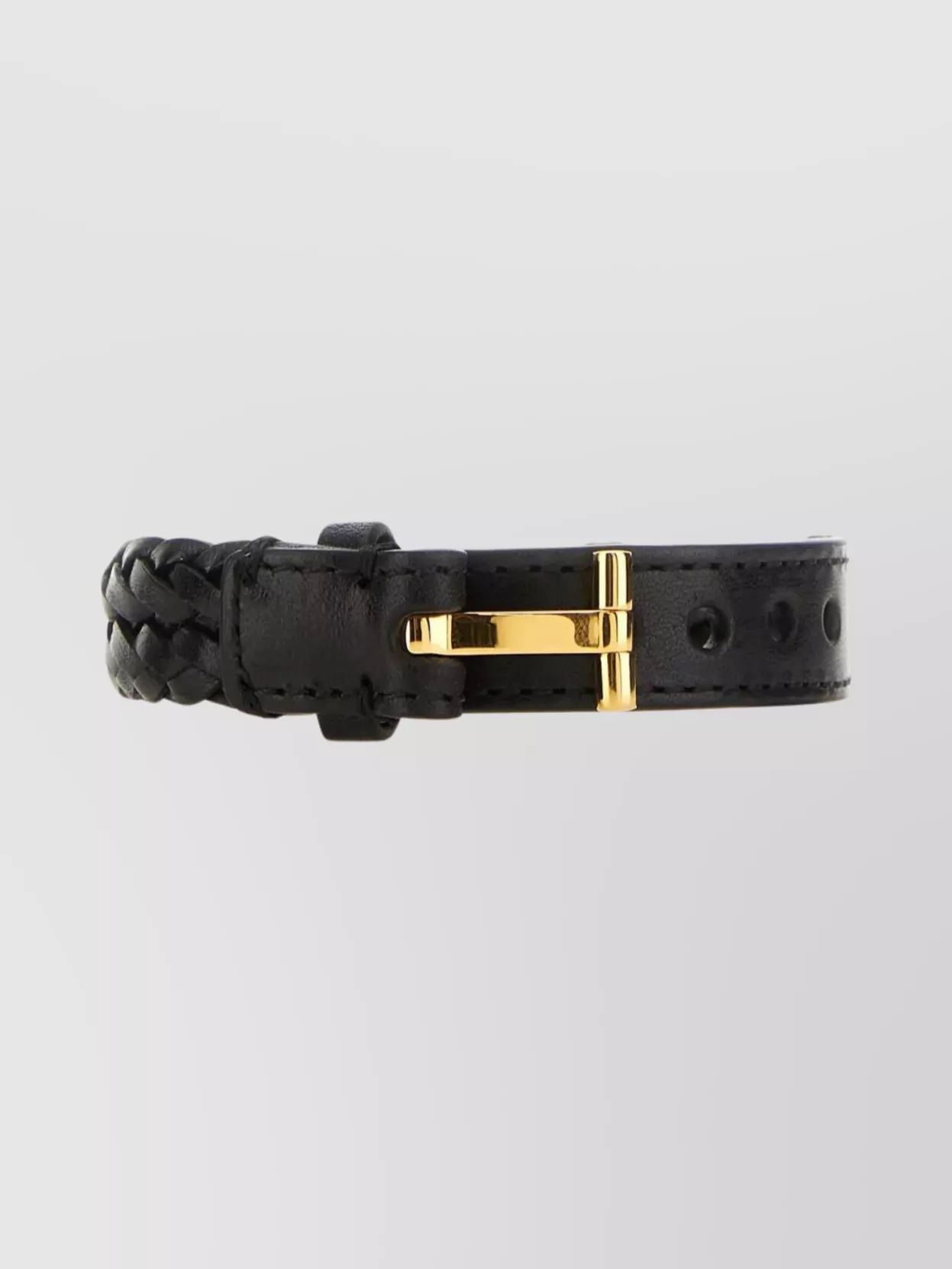 Shop Tom Ford Adjustable Woven Leather Bracelet