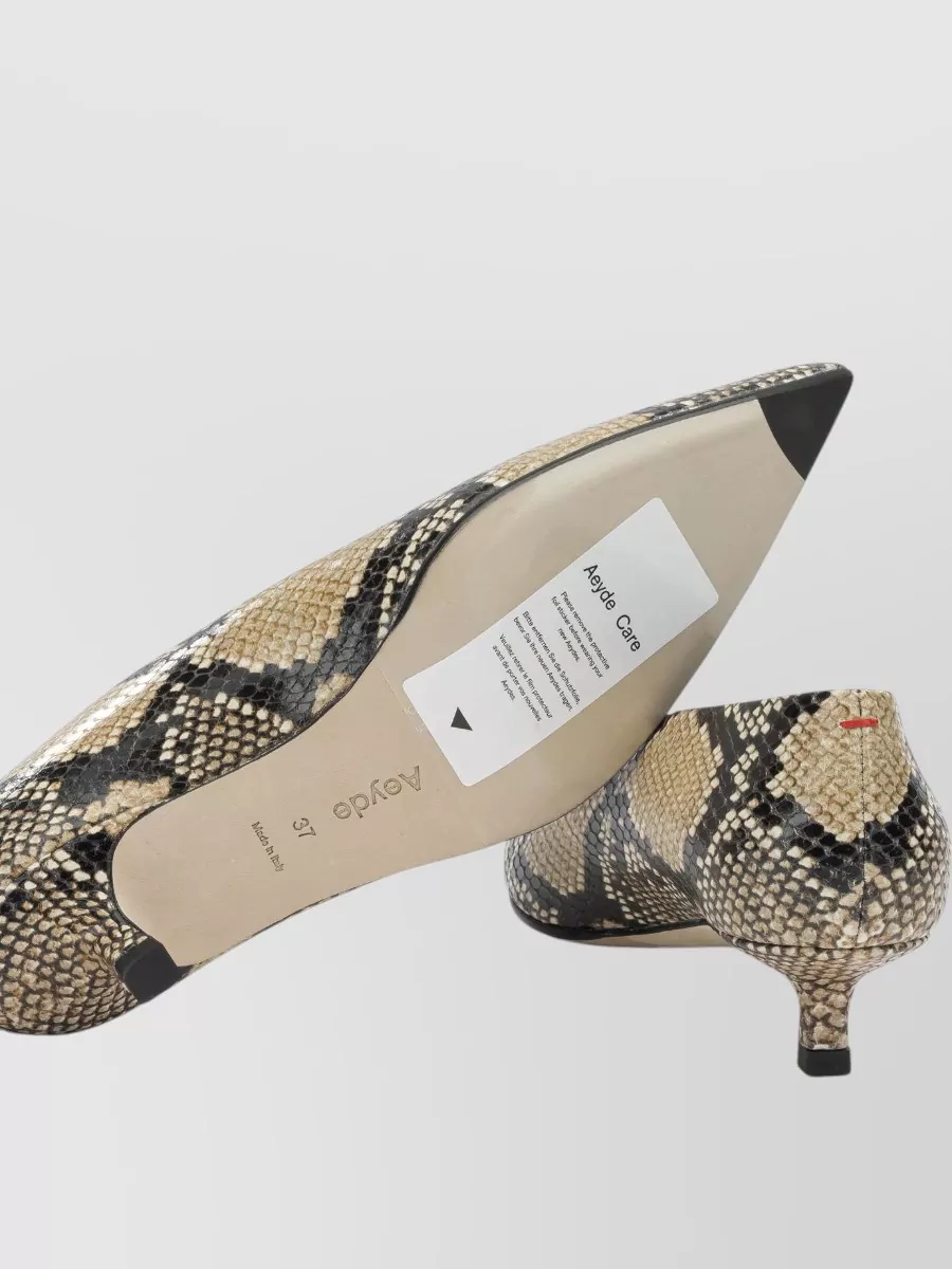 Aeyde Snake-Print Calf Leather Pumps