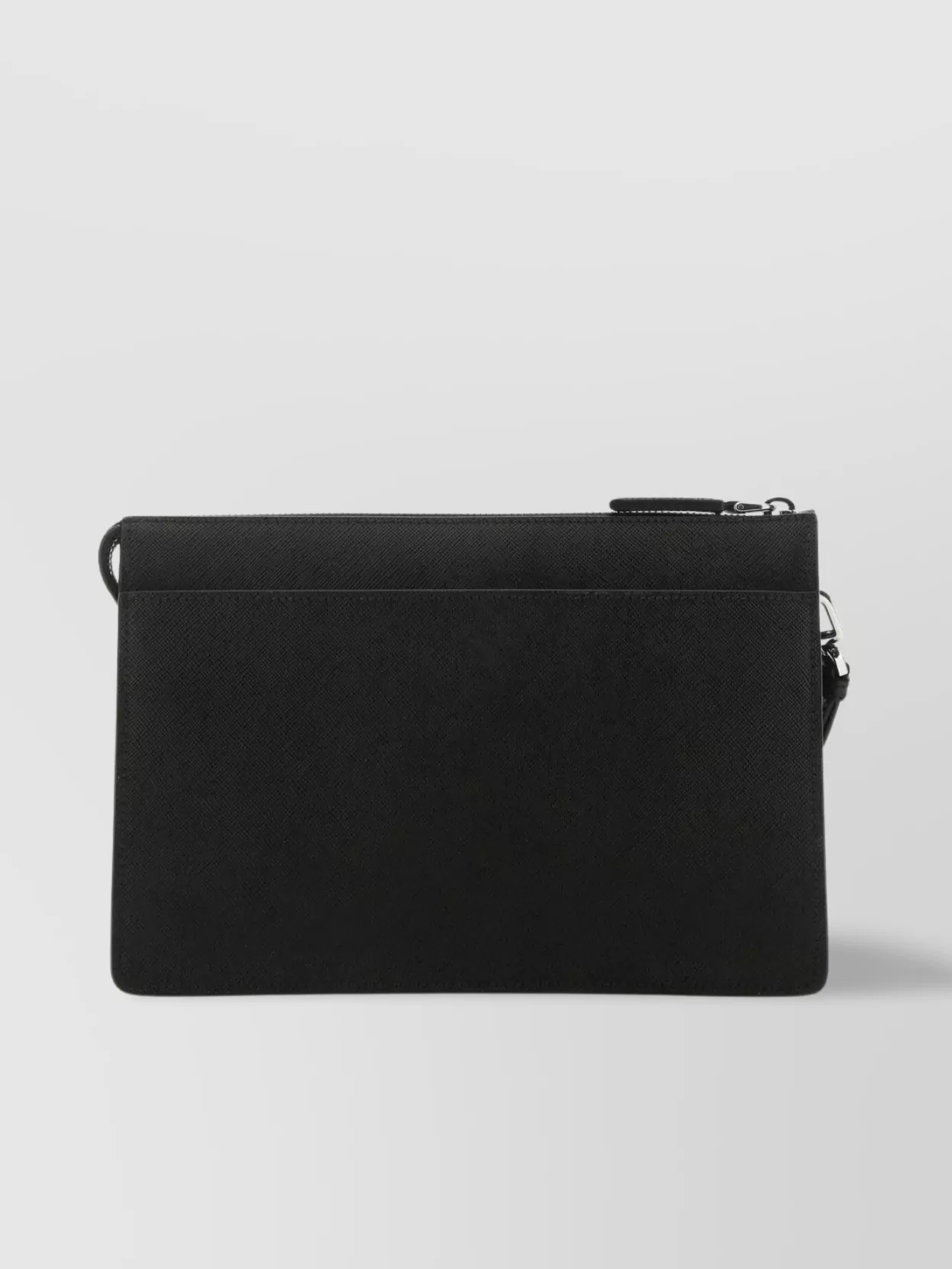 Prada Clutch Bag Leather Detachable Wrist Handle