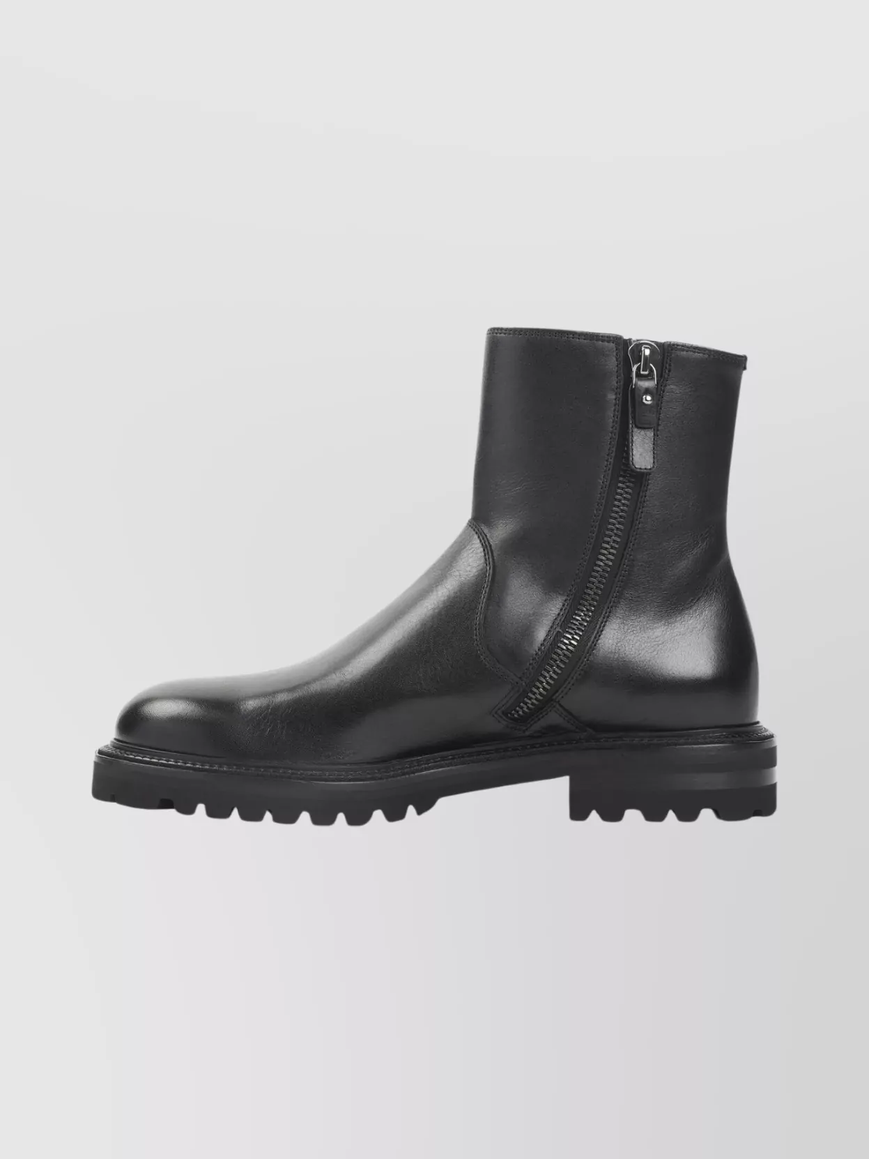 Giorgio Armani Round Toe Ankle Boots With Chunky Sole