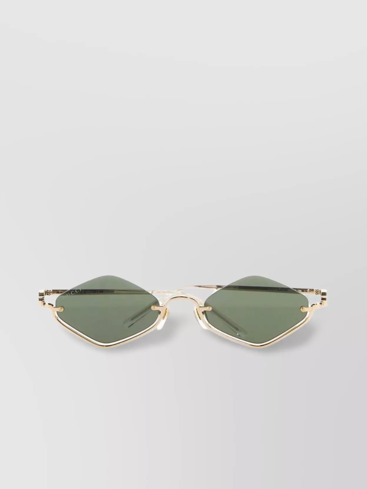 Shop Gucci Metal Geometric Frame Sunglasses