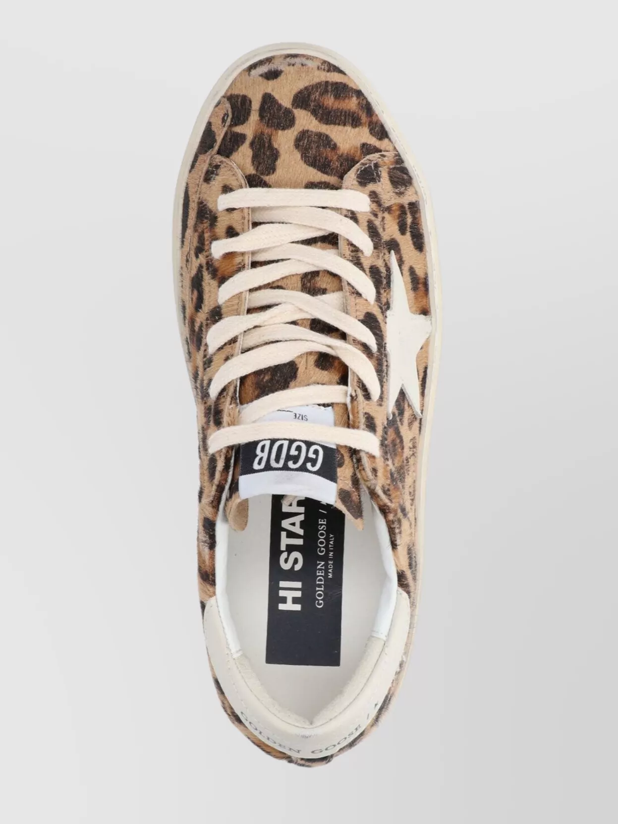 Golden Goose Animal Print Low Top Sneakers With Star Detail