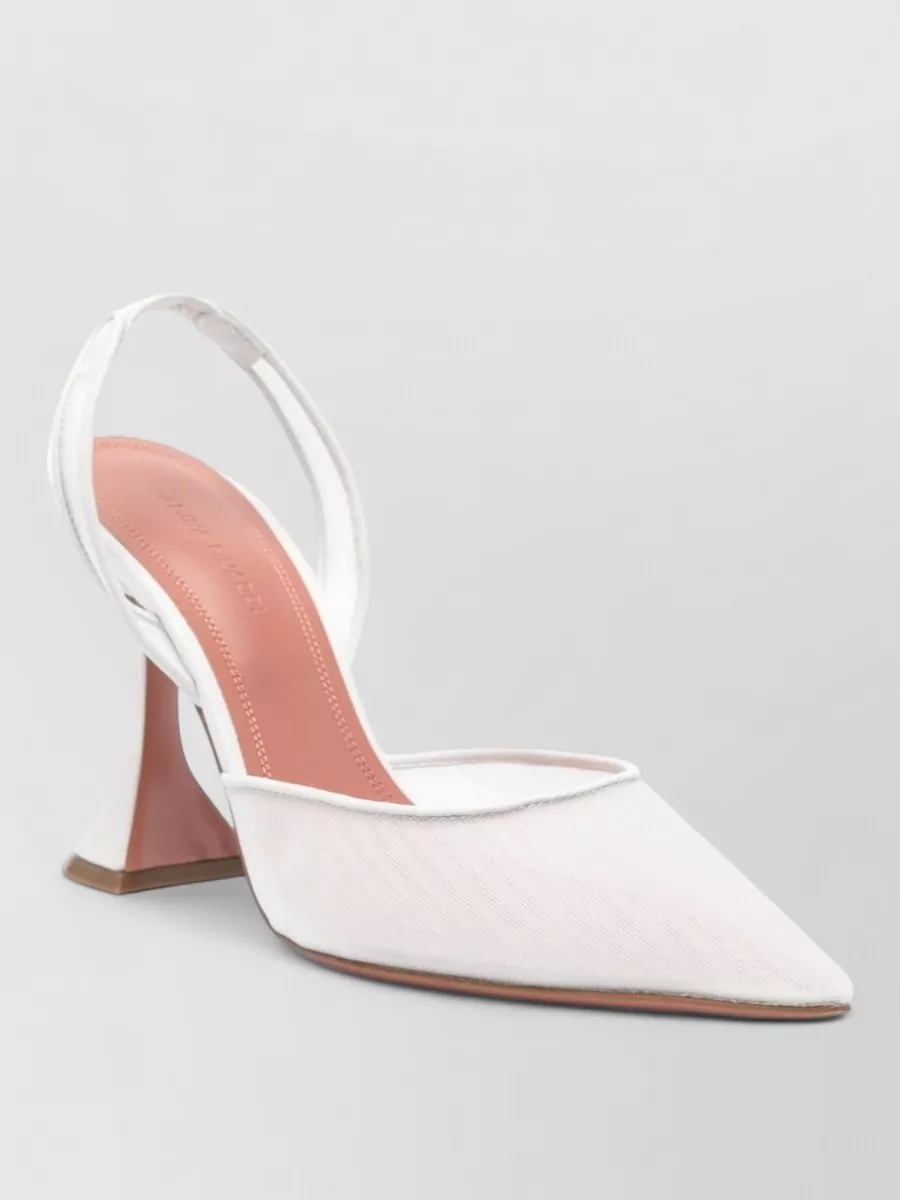 Amina Muaddi Leather Slingback Pumps