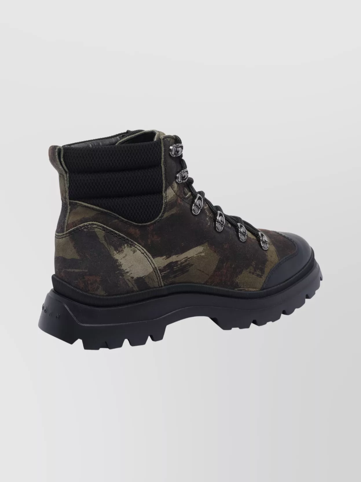 Hogan Camouflage High-Top Leather Booties