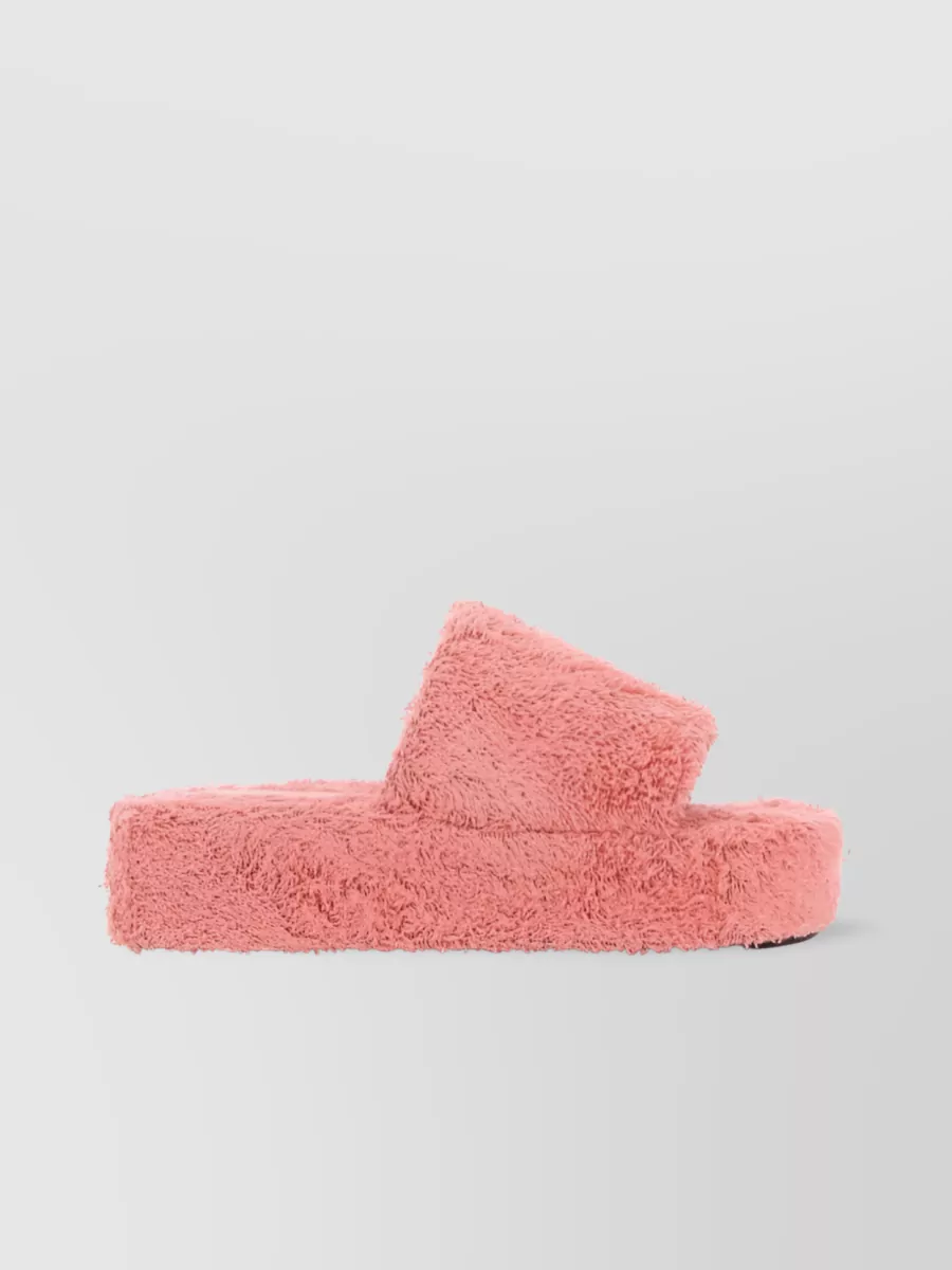 Shop Balenciaga Rise Comfort Towel Slide In Pink
