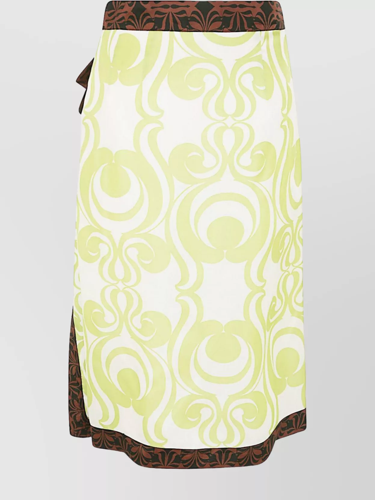 Dries Van Noten High Waist Mid-length Wrap Skirt In Multi