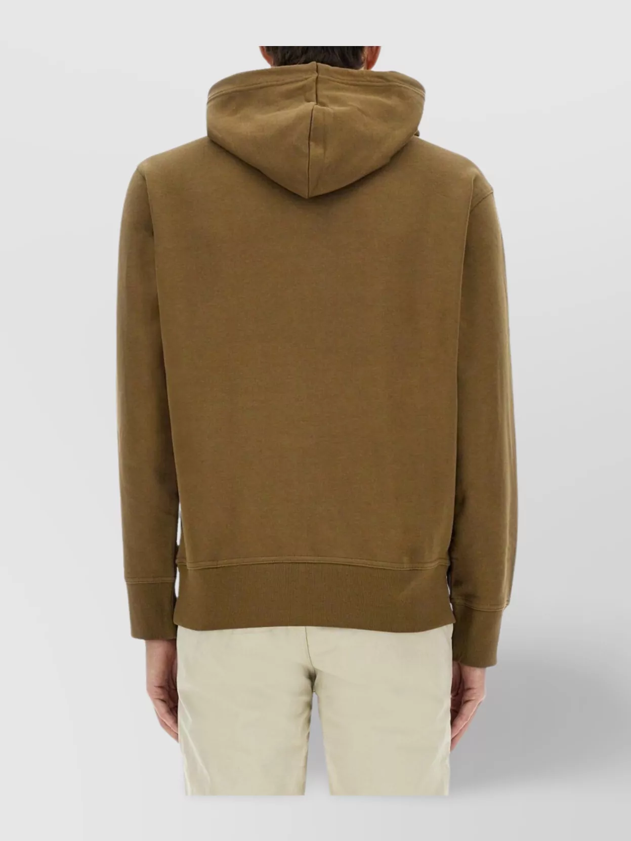 Shop Hugo Boss Hooded Sweatshirt With Kangaroo Pocket And Ribbed Finish
