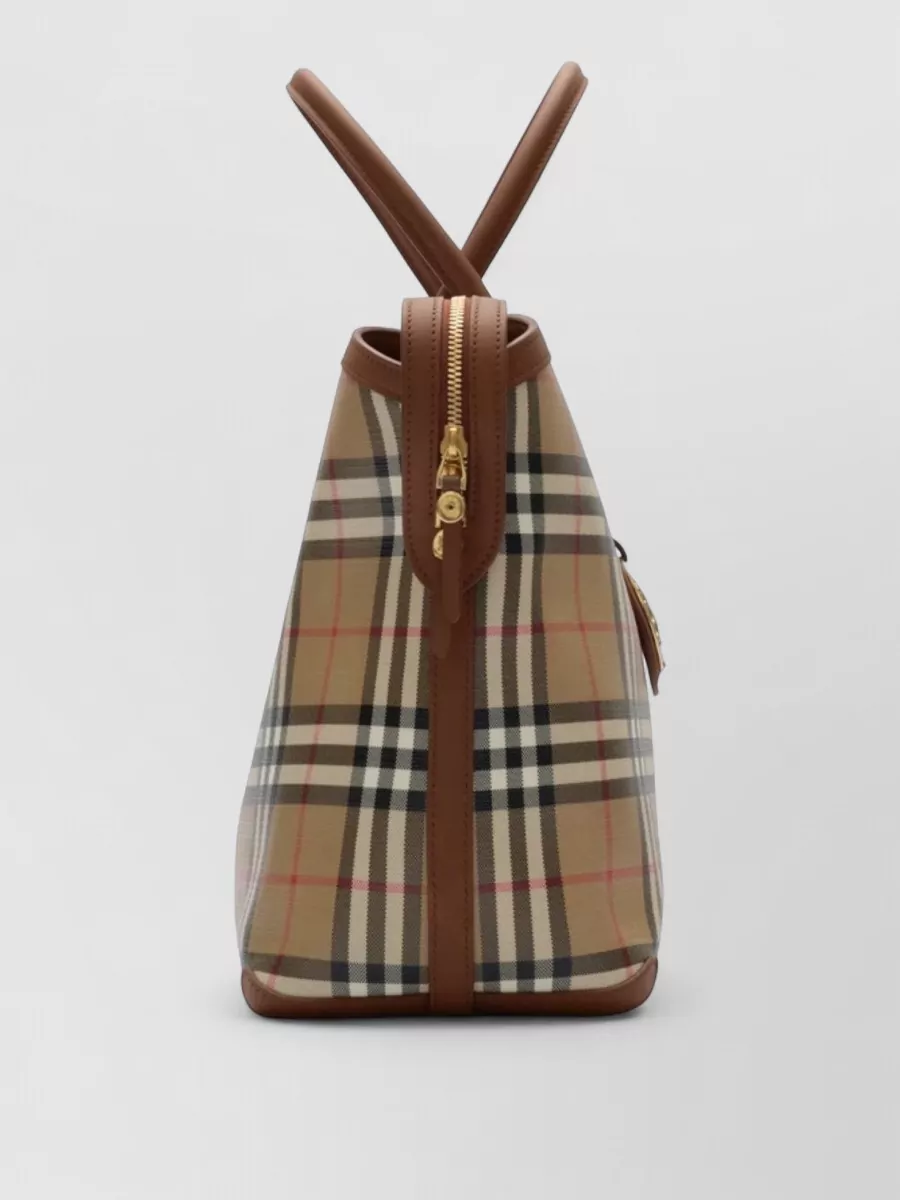 Burberry Check Medium Cotton Tote Bag