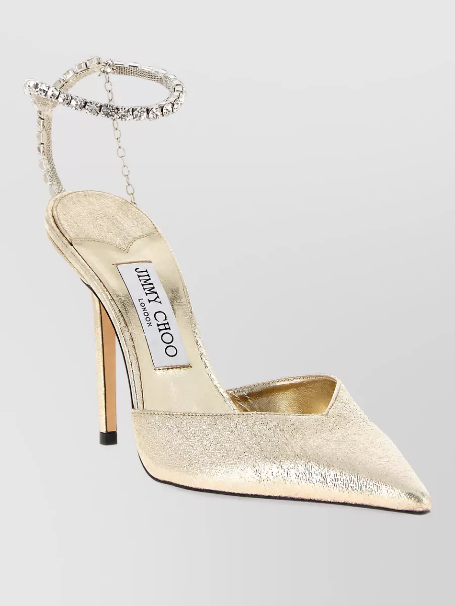 Jimmy Choo Crystal-embellished saeda 100 pumps