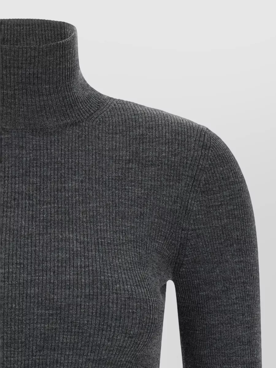 Max Mara Wool Ribbed Turtleneck Sweater