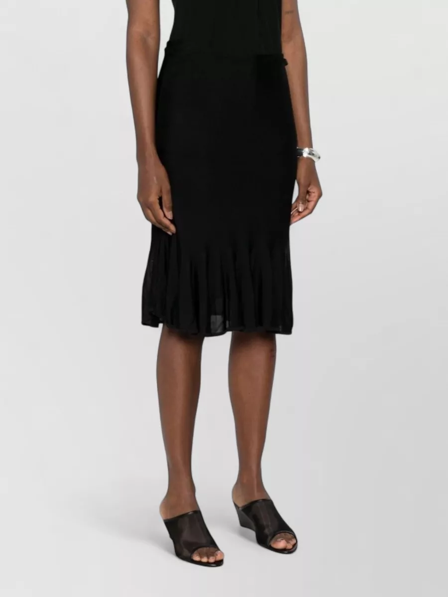 Totême Knitted Fluted Midi Skirt