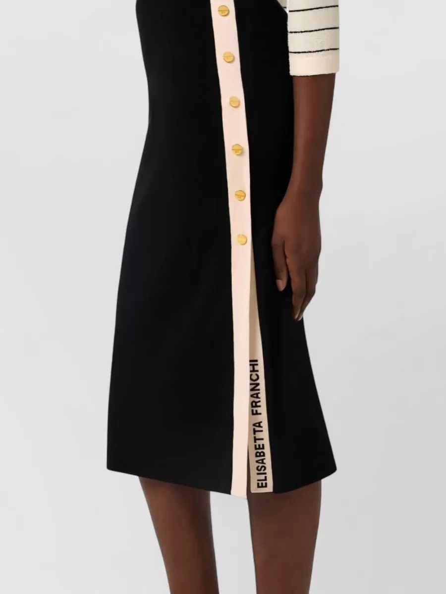 Elisabetta Franchi Knitted Midi Pencil Skirt