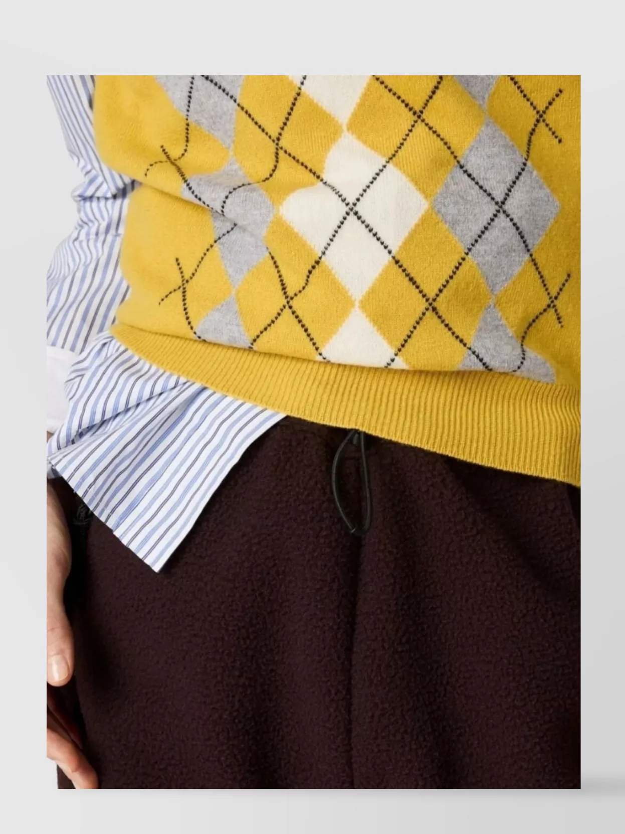 Miu Miu Cashmere Argyle Knitwear Sleeveless V-neck In Multi