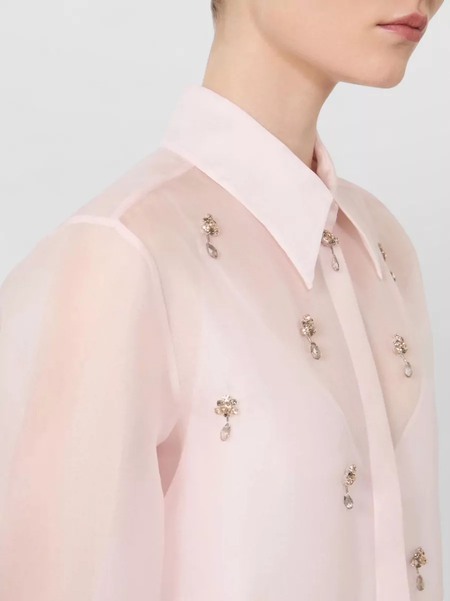 S Max Mara Silk Long-Sleeve Shirt
