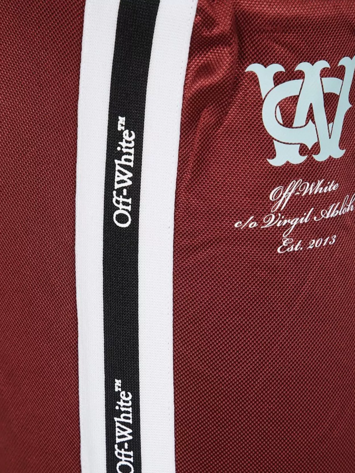 Off-white Slim Fit Track Pants With Side Stripes In Red