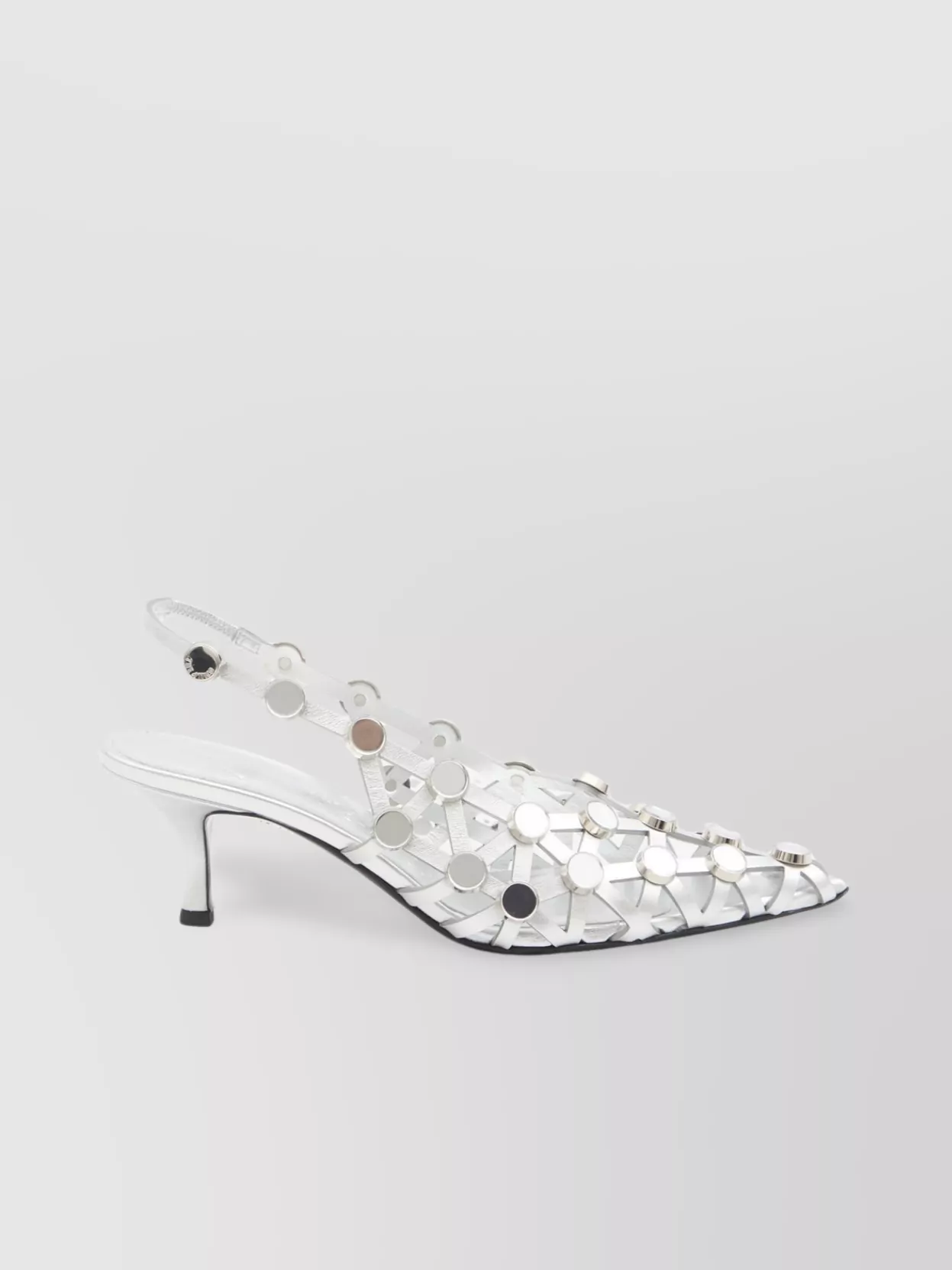 The Attico Metallic Nappa Leather Slingback Pumps