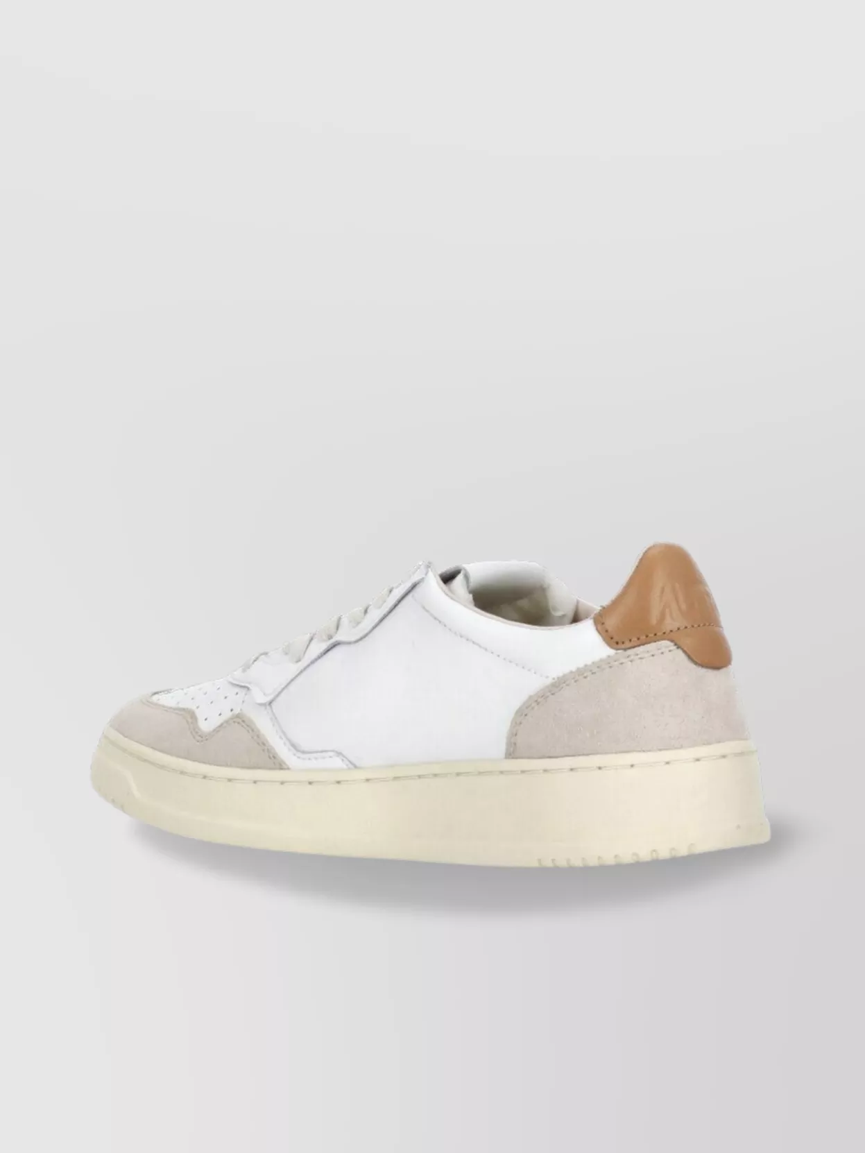 Autry Low Top Leather Sneakers With Perforated Toe