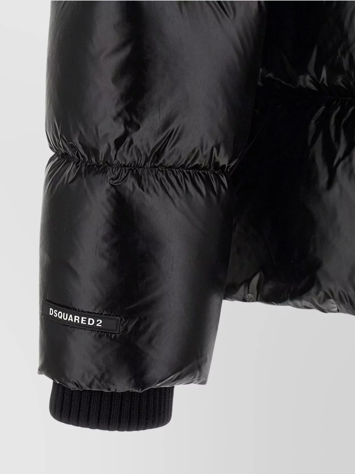 Dsquared2 Quilted Hooded Coat Ribbed Cuffs