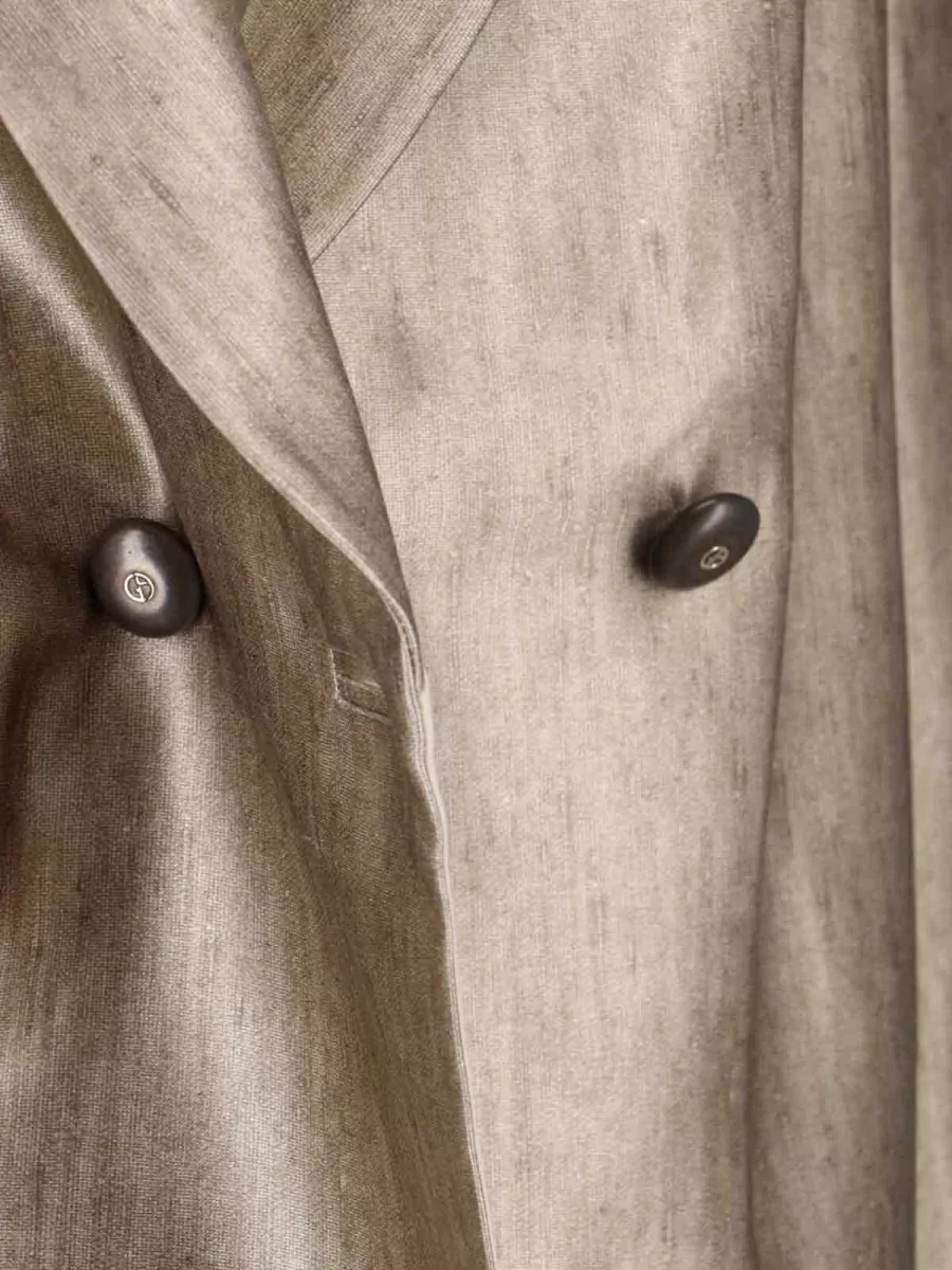 Giorgio Armani Satin Blazer Jacket Long Sleeves Buttons