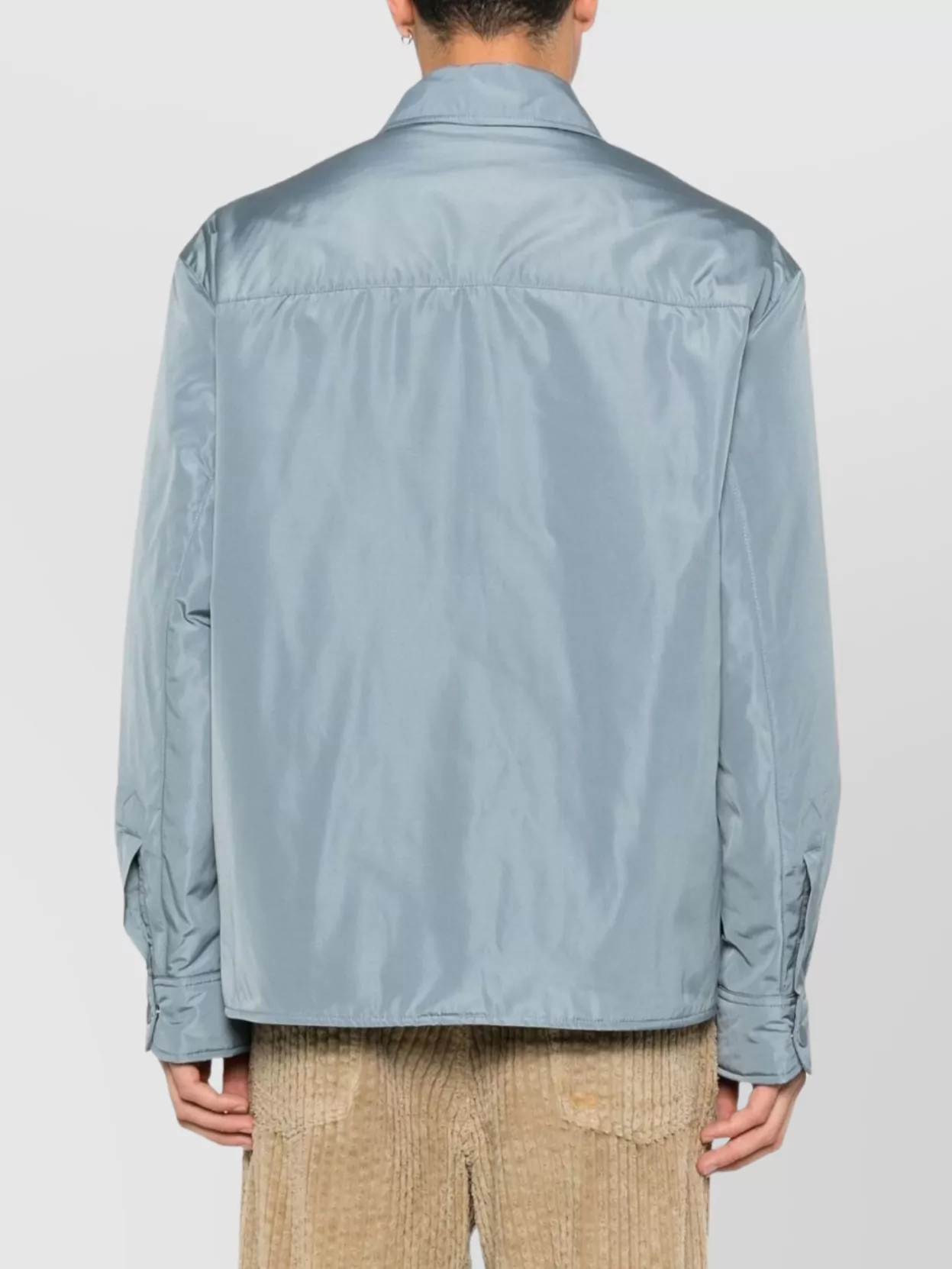 Ami Paris Lightweight Nylon Shirt Featuring Chest Pocket