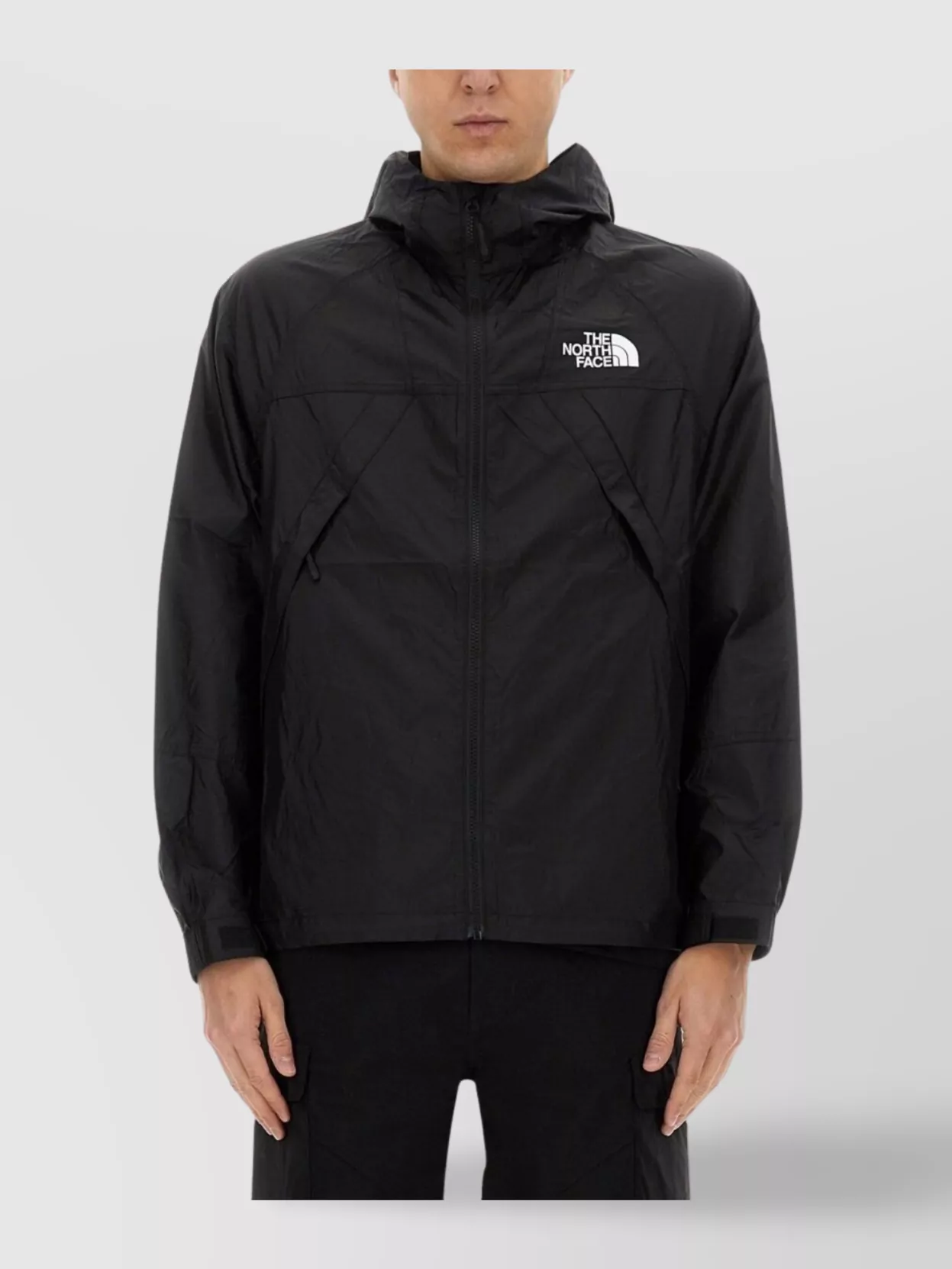Shop The North Face Logo Windbreaker Hooded Elastic Cuffs Lightweight
