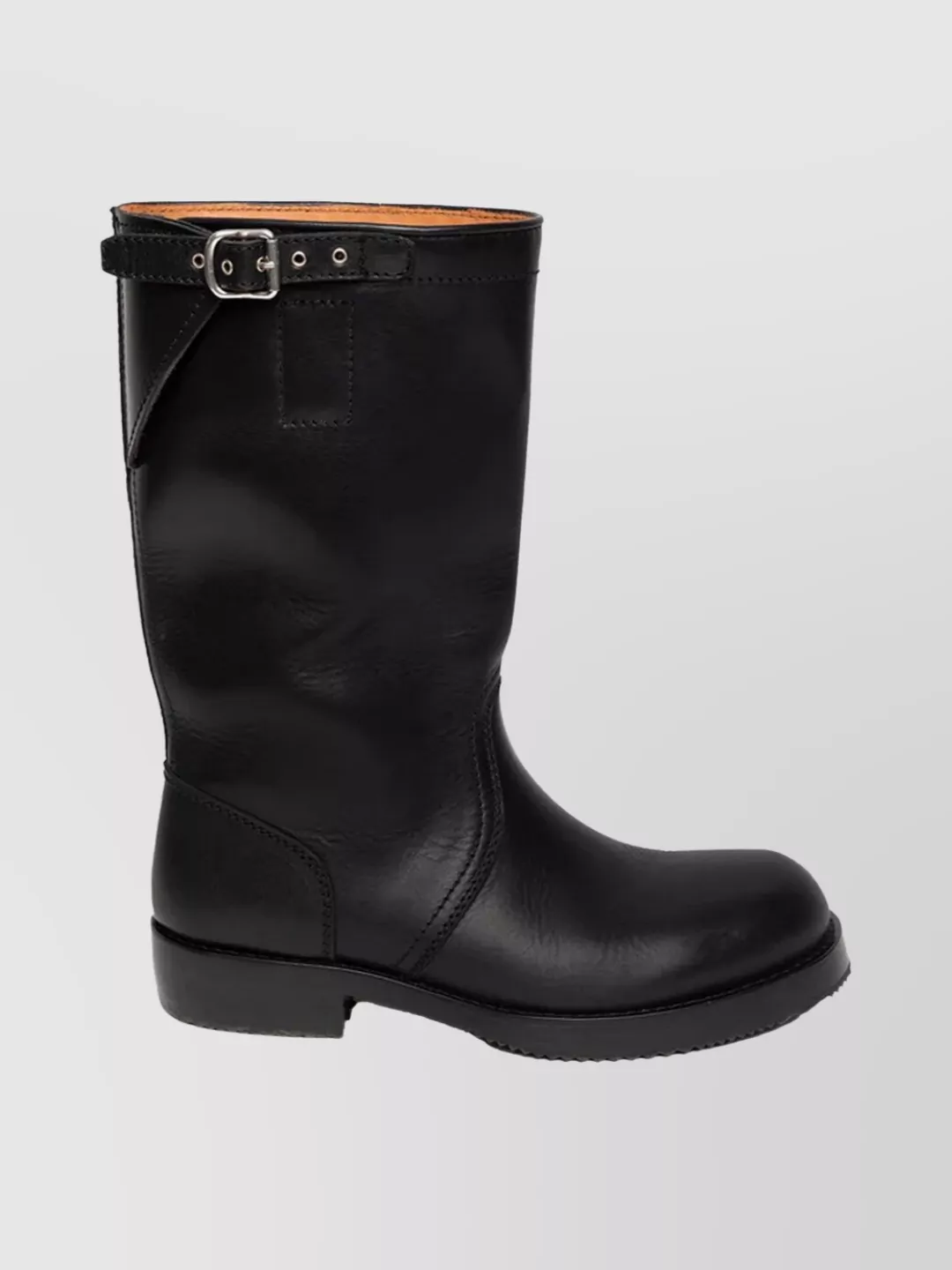 Dries Van Noten Leather Mid-Calf Biker Boots
