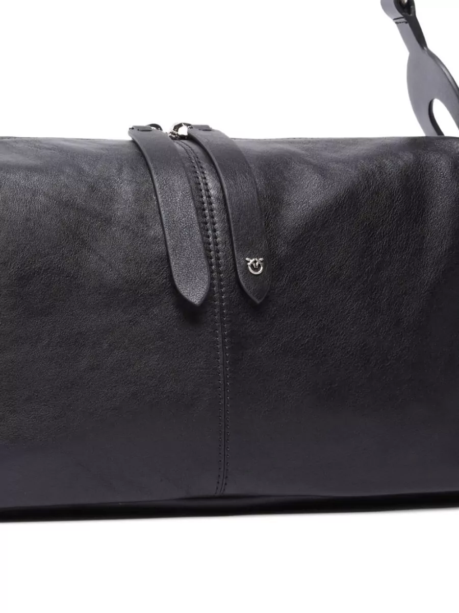 Pinko Keeper Medium Leather Shoulder Bag