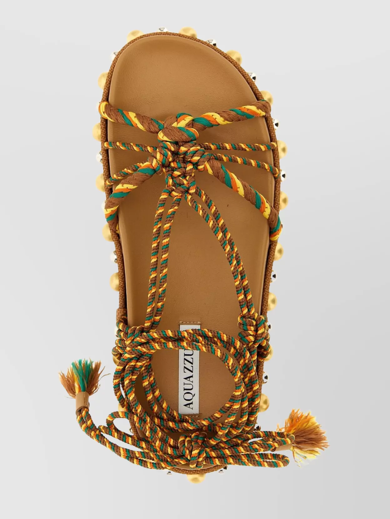 Aquazzura Exotic Rope Tassel Sandals