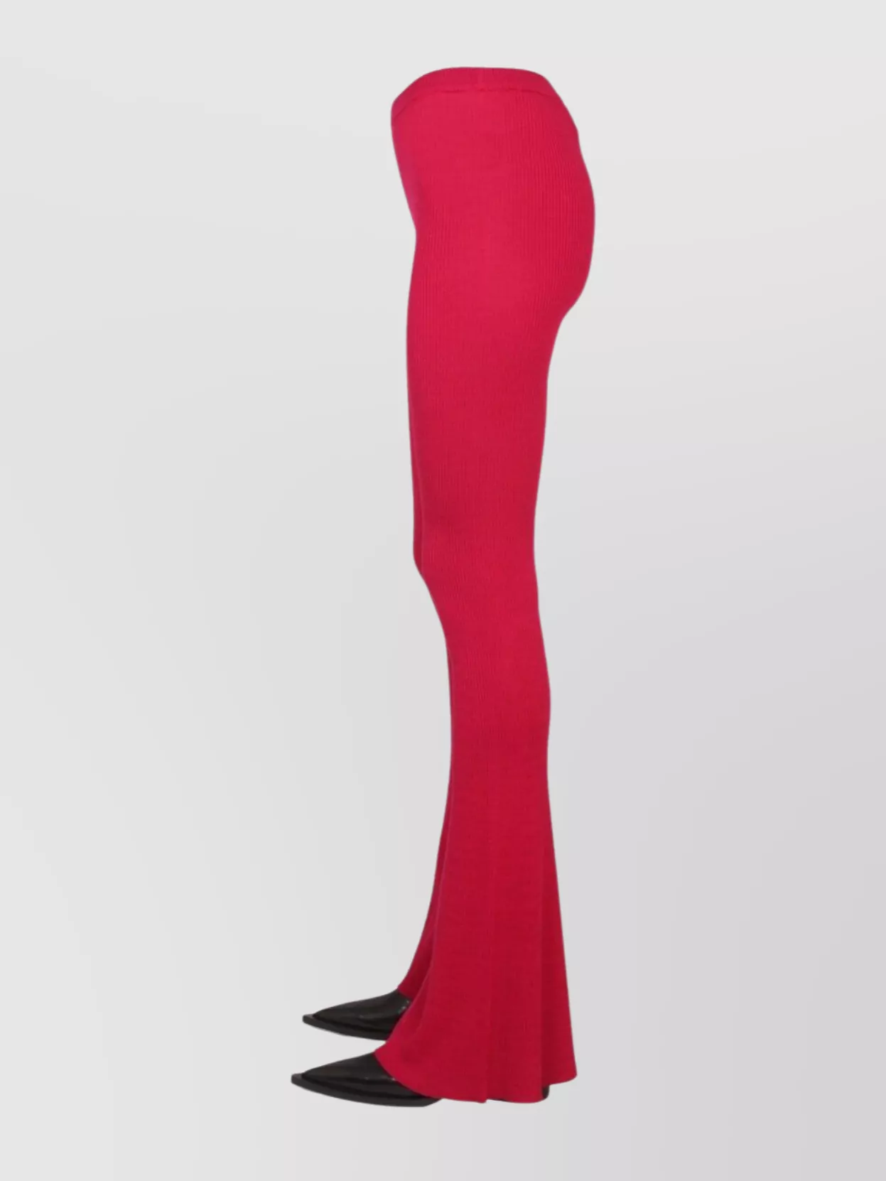 Shop Dsquared2 Flared Ribbed Elastic Waistband Trousers