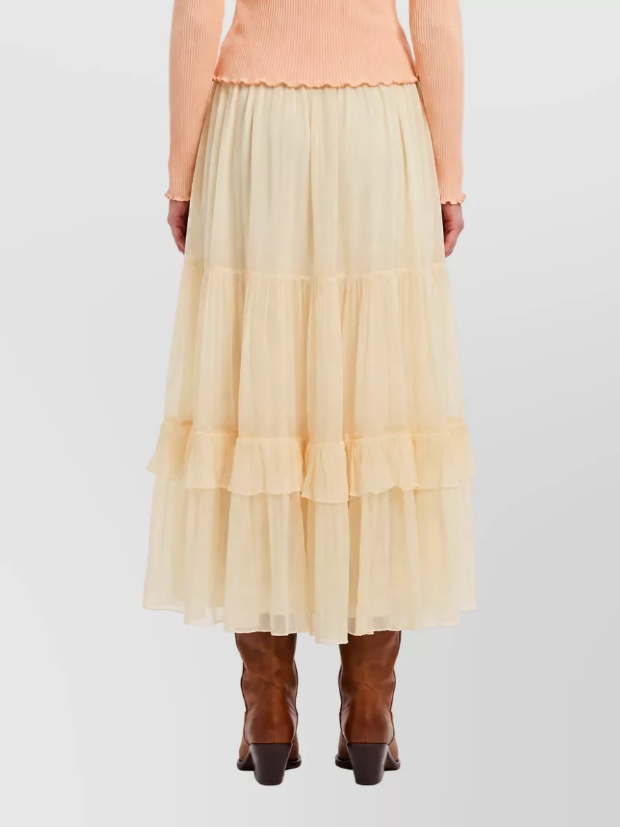 Chloé Silk Ruffled Maxi Skirt
