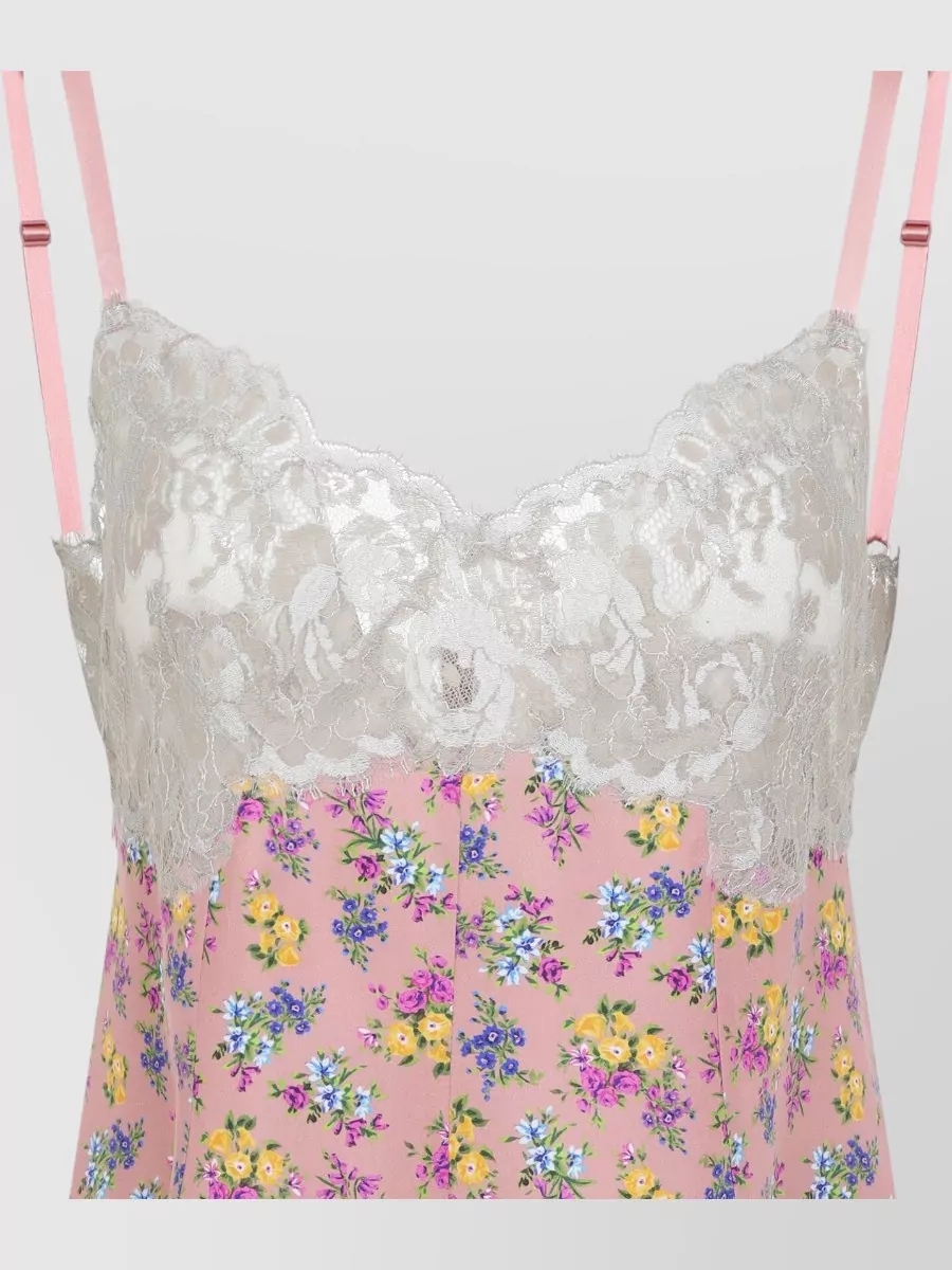 Dolce&Gabbana Silk Floral Lace Midi Slip Dress