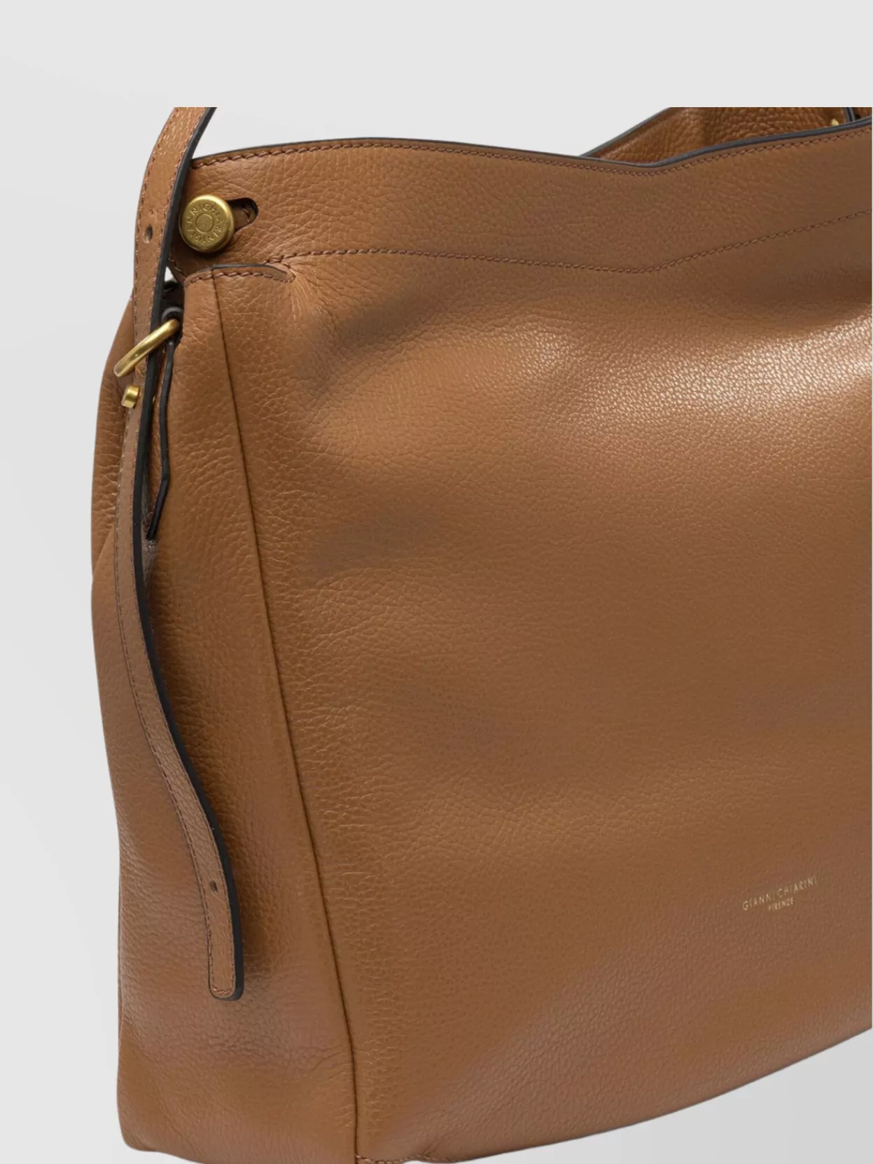 Gianni Chiarini Adjustable Strap Leather Shoulder Bags In Brown