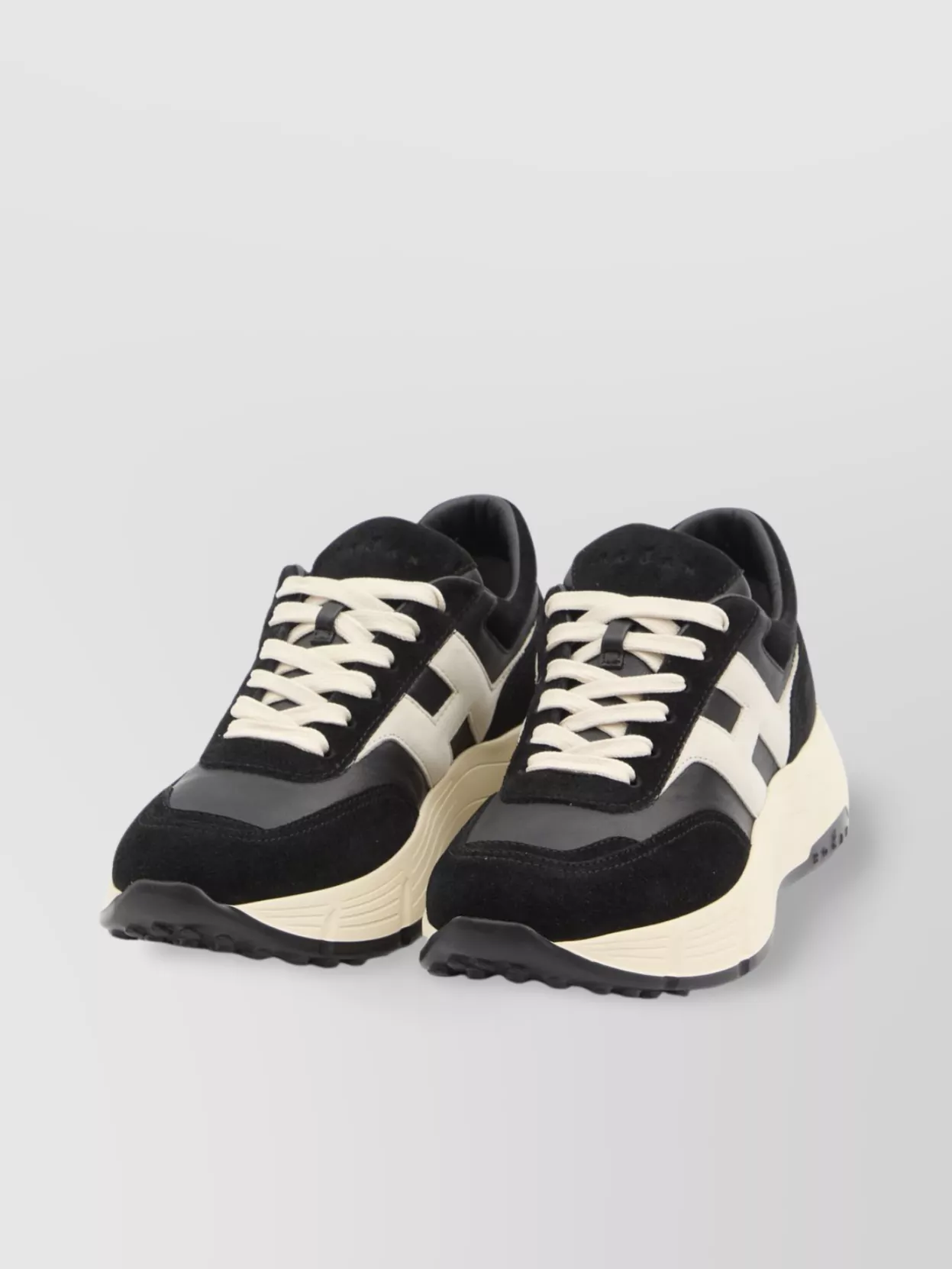 Hogan Suede And Nappa Leather Sneakers With Contrast Panel